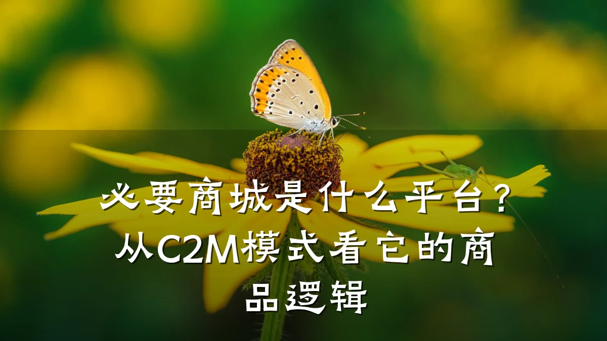 必要商城是什么平台？从C2M模式看它的商品逻辑