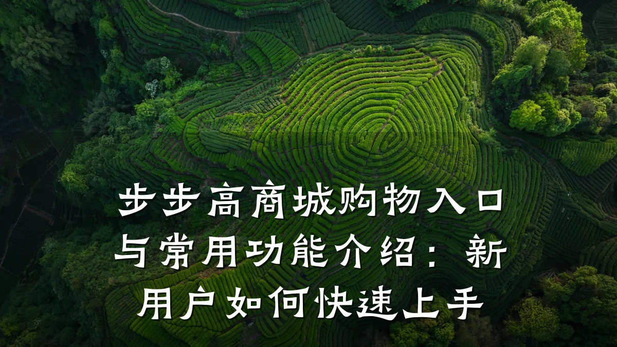 步步高商城购物入口与常用功能介绍:新用户如何快速上手