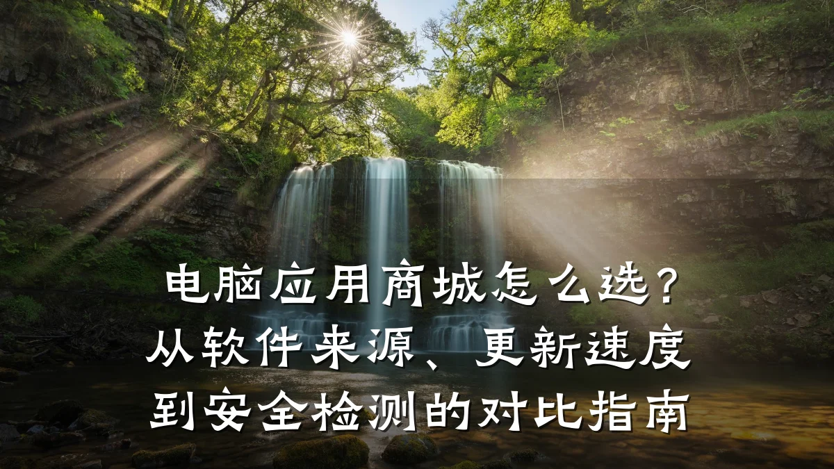 电脑应用商城怎么选?从软件来源、更新速度到安全检测的对比指南