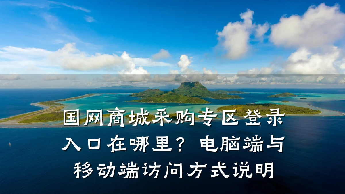 国网商城采购专区登录入口在哪里?电脑端与移动端访问方式说明
