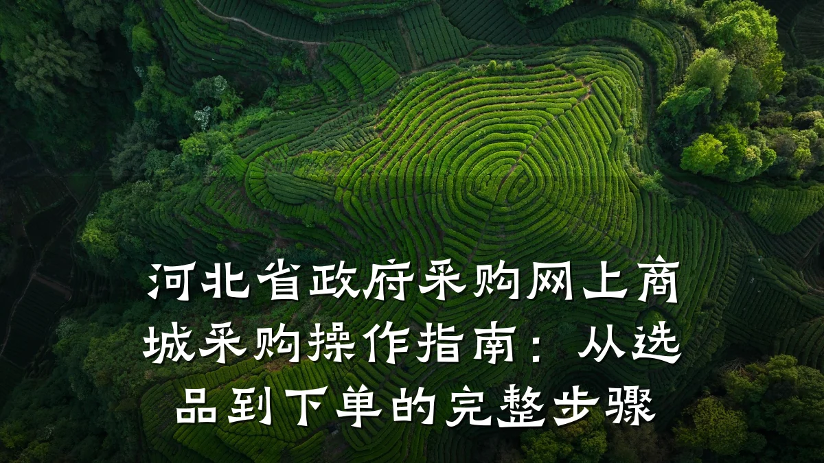 河北省政府采购网上商城采购操作指南:从选品到下单的完整步骤