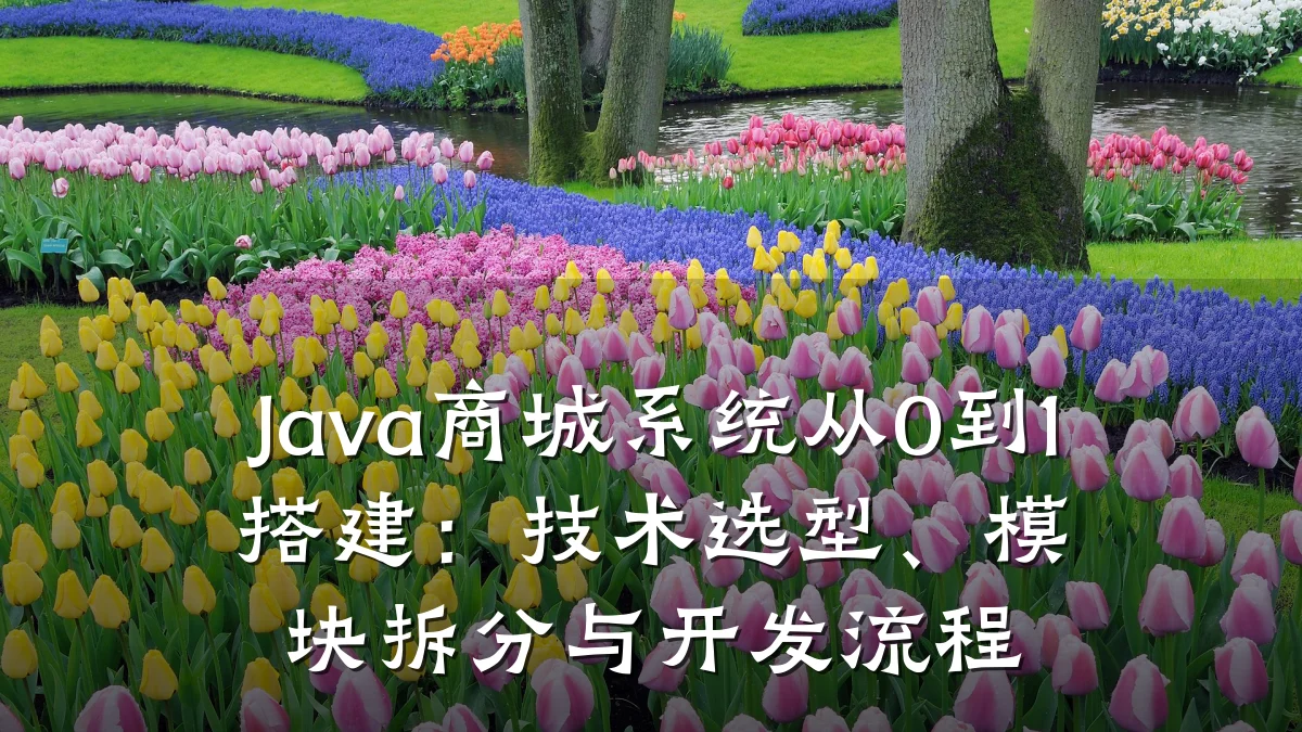 Java商城系统从0到1搭建:技术选型、模块拆分与开发流程