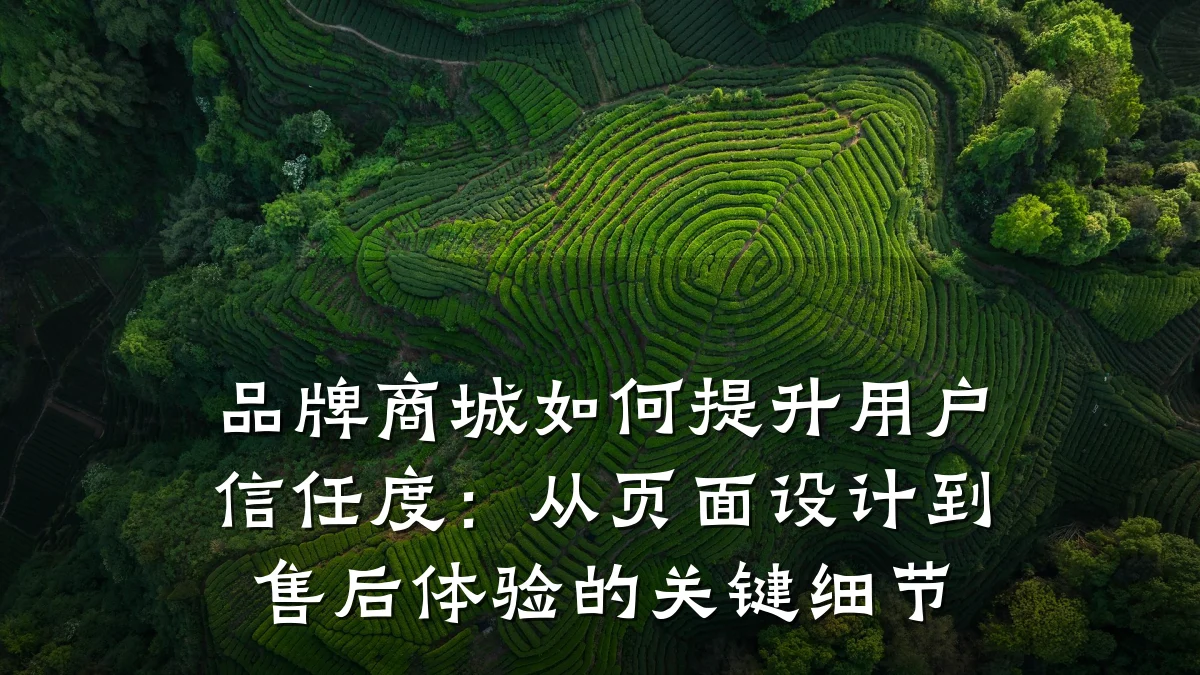品牌商城如何提升用户信任度:从页面设计到售后体验的关键细节