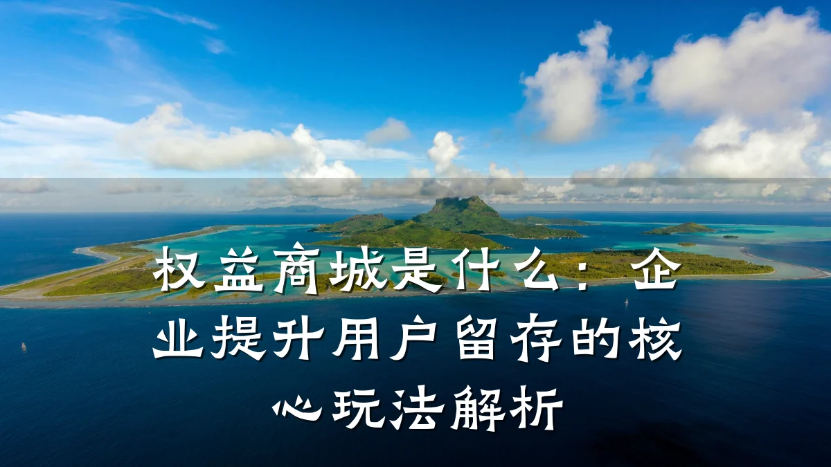 权益商城是什么:企业提升用户留存的核心玩法解析