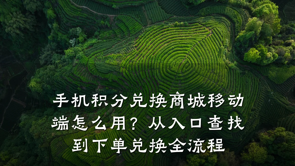 手机积分兑换商城移动端怎么用？从入口查找到下单兑换全流程