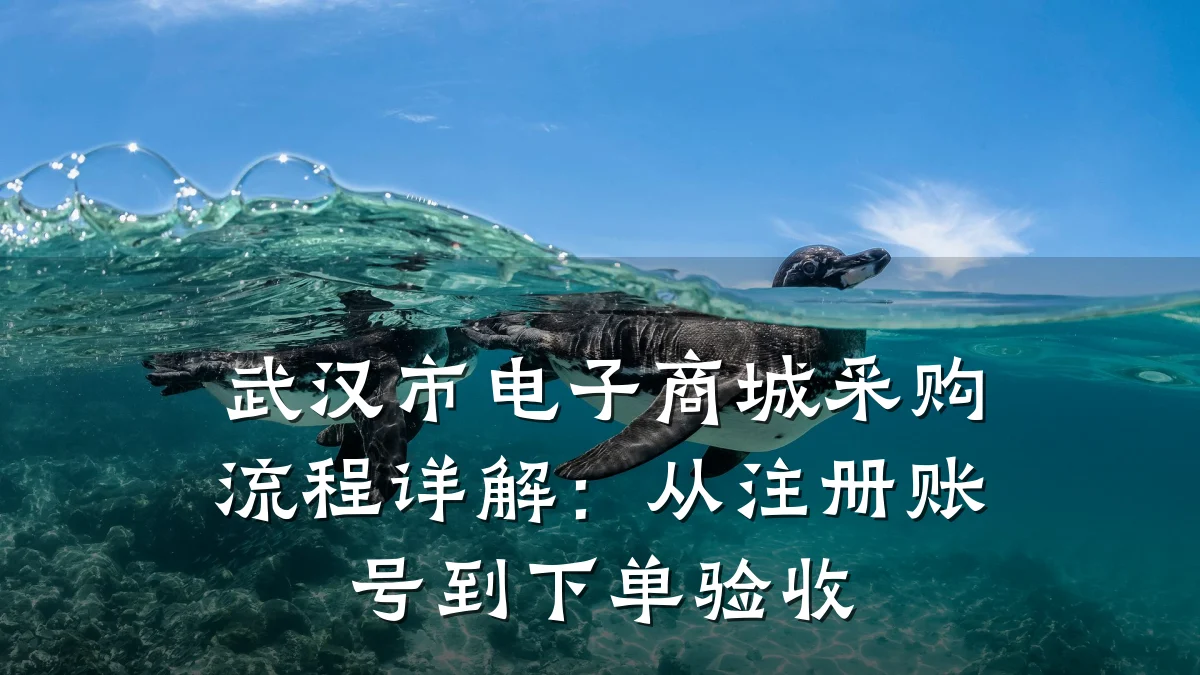 武汉市电子商城采购流程详解:从注册账号到下单验收