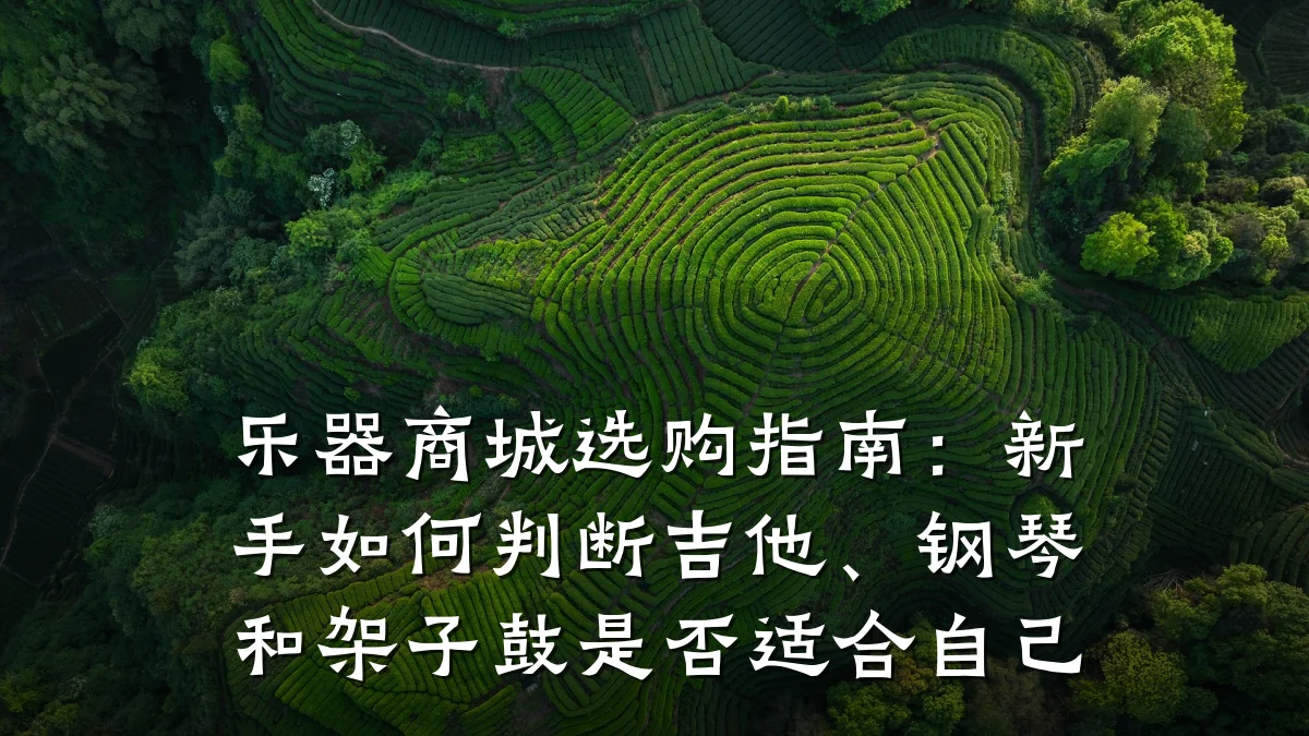 乐器商城选购指南:新手如何判断吉他、钢琴和架子鼓是否适合自己