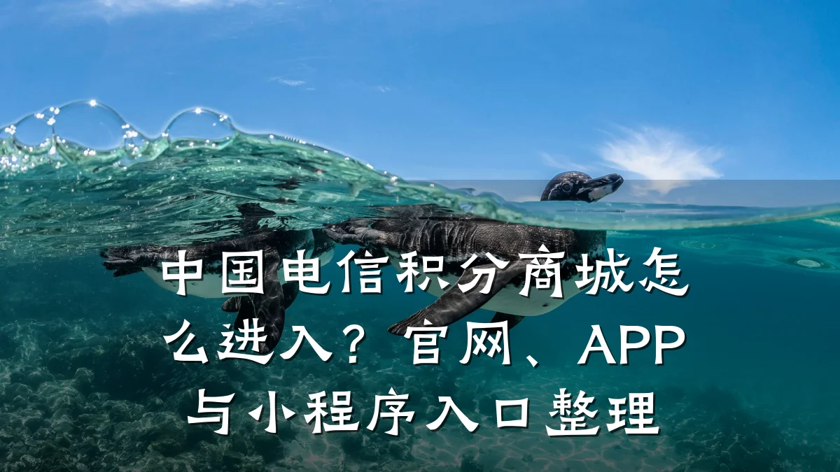 中国电信积分商城怎么进入？官网、APP与小程序入口整理