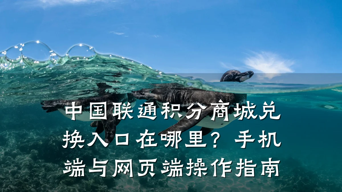中国联通积分商城兑换入口在哪里?手机端与网页端操作指南