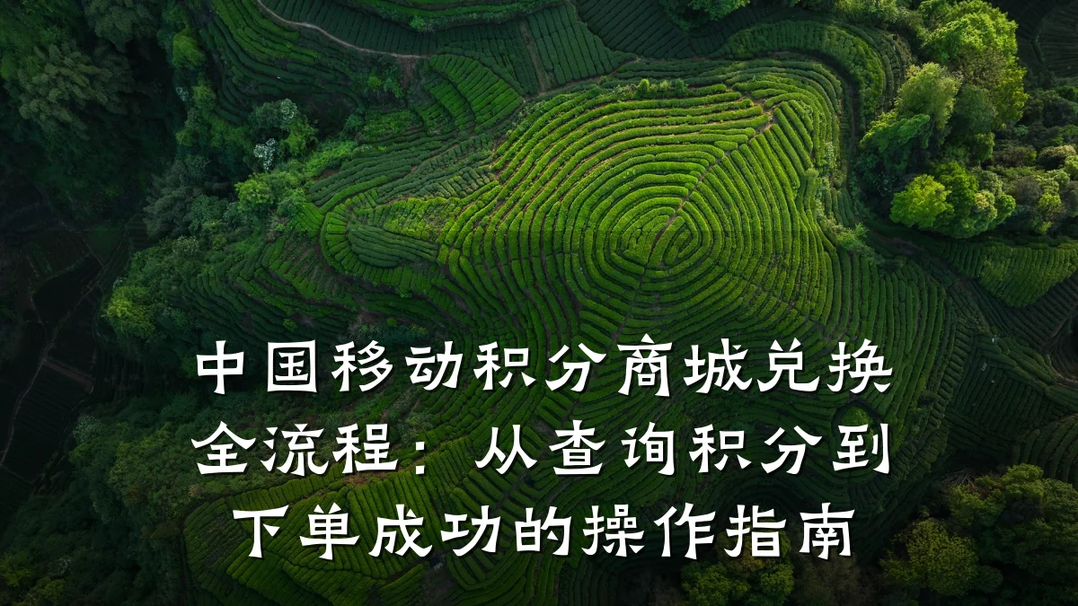 中国移动积分商城兑换全流程：从查询积分到下单成功的操作指南