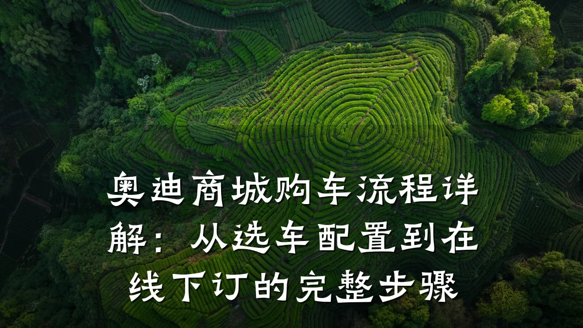 奥迪商城购车流程详解:从选车配置到在线下订的完整步骤