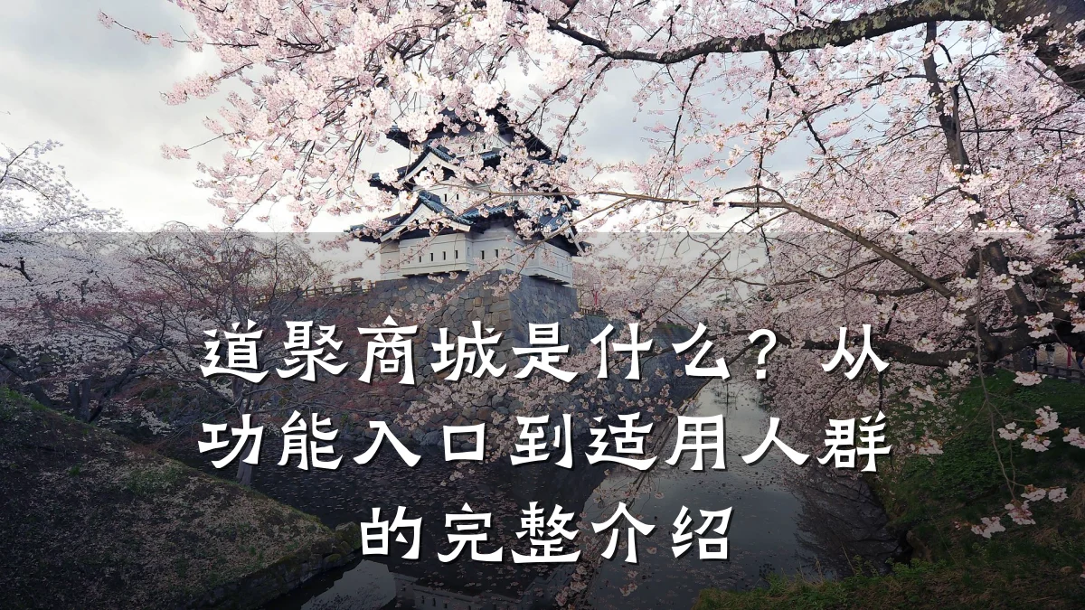 道聚商城是什么?从功能入口到适用人群的完整介绍