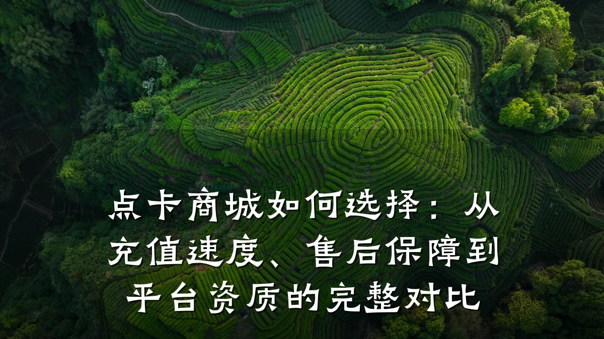 点卡商城如何选择:从充值速度、售后保障到平台资质的完整对比