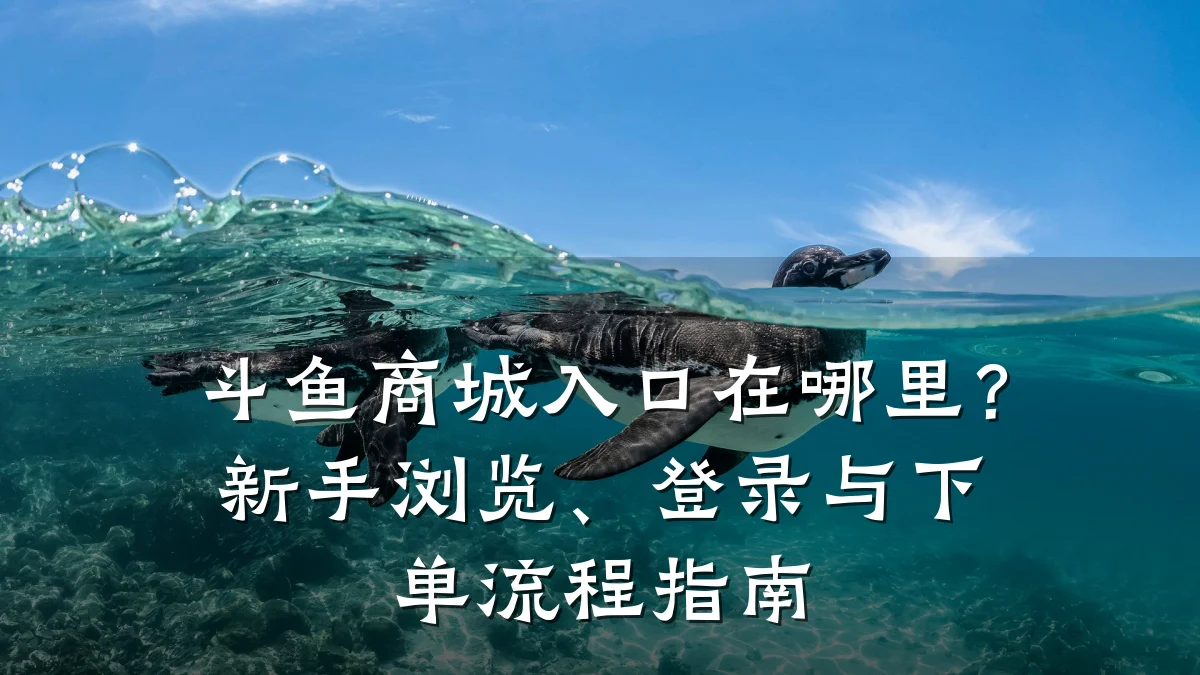 斗鱼商城入口在哪里?新手浏览、登录与下单流程指南