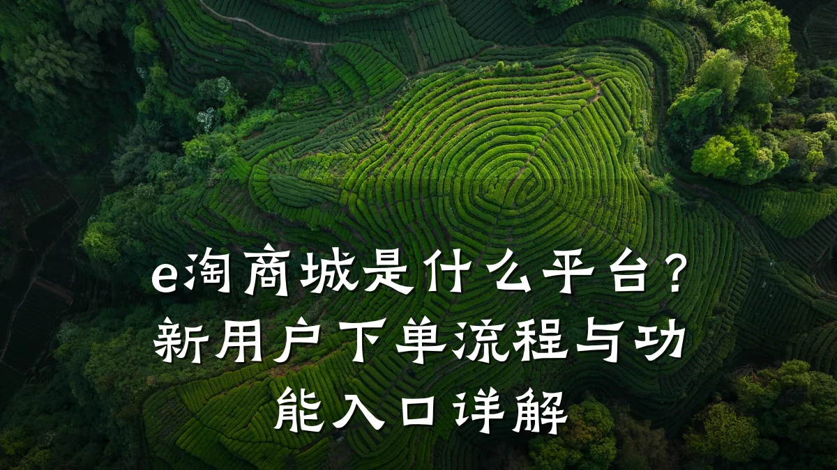e淘商城是什么平台？新用户下单流程与功能入口详解