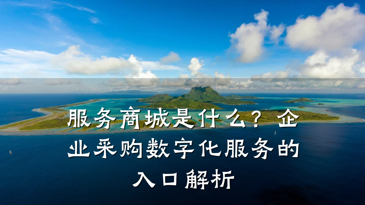 服务商城是什么？企业采购数字化服务的入口解析