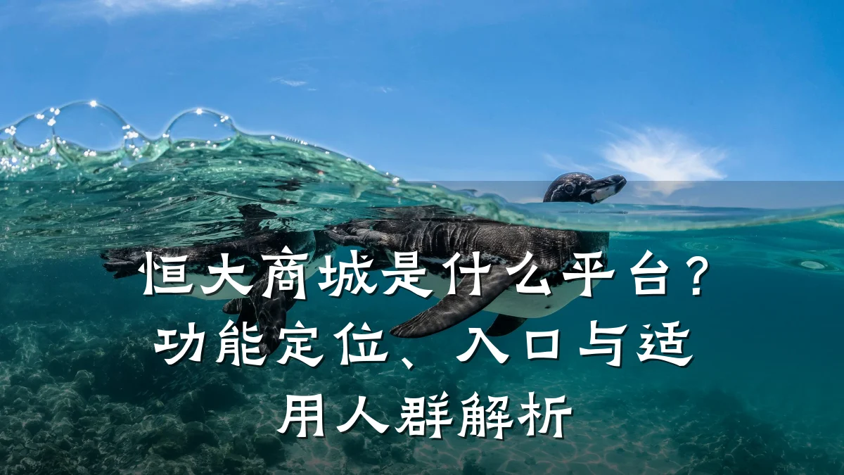 恒大商城是什么平台？功能定位、入口与适用人群解析
