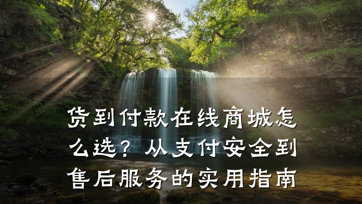 货到付款在线商城怎么选?从支付安全到售后服务的实用指南