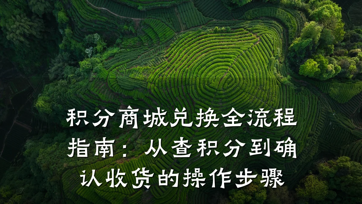 积分商城兑换全流程指南:从查积分到确认收货的操作步骤