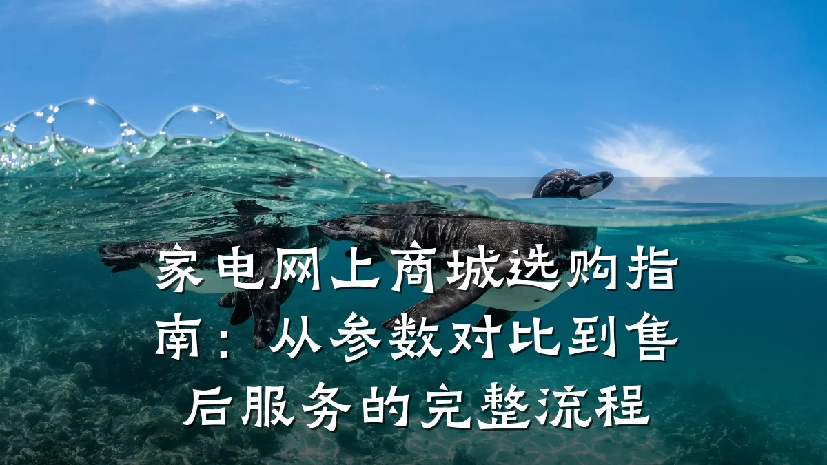 家电网上商城选购指南:从参数对比到售后服务的完整流程