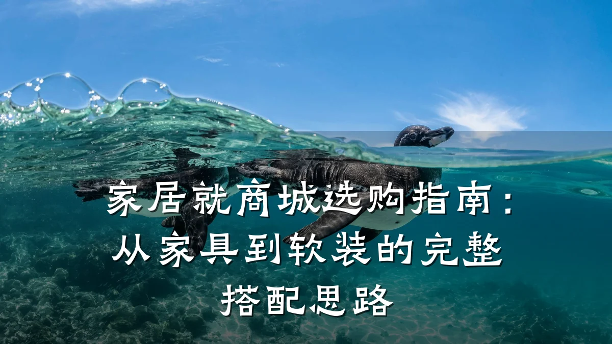 家居就商城选购指南:从家具到软装的完整搭配思路
