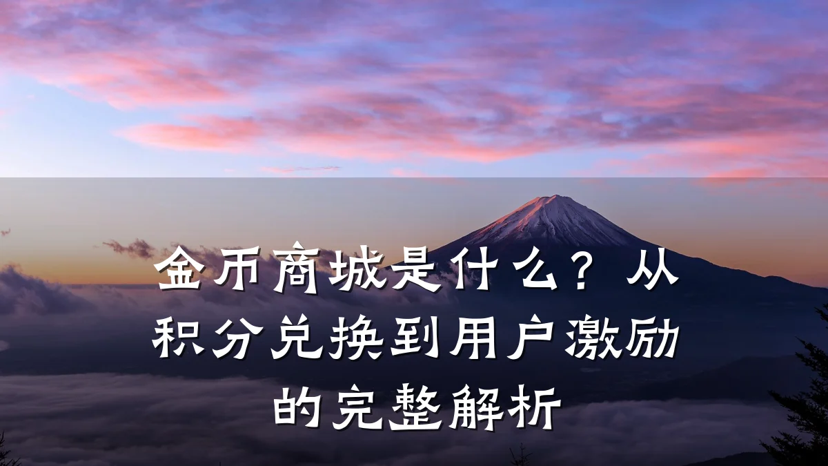 金币商城是什么?从积分兑换到用户激励的完整解析