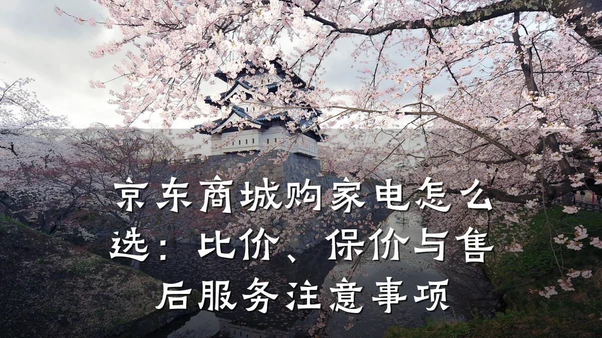 京东商城购家电怎么选:比价、保价与售后服务注意事项