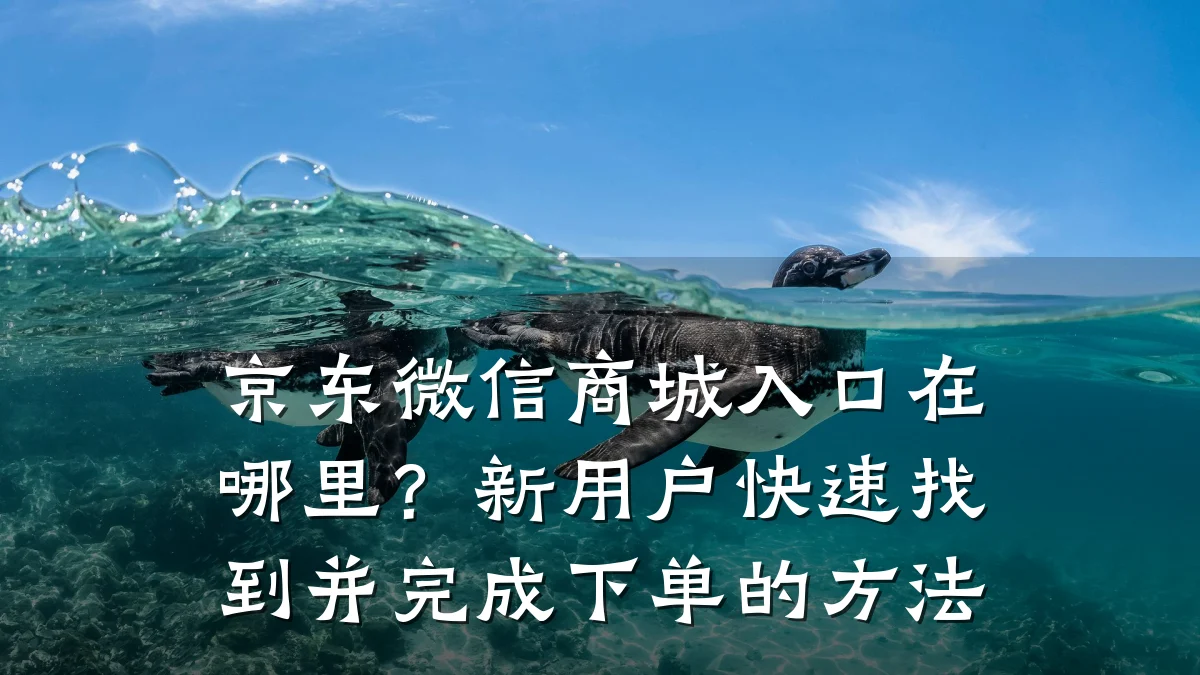 京东微信商城入口在哪里?新用户快速找到并完成下单的方法