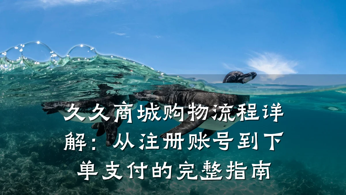 久久商城购物流程详解:从注册账号到下单支付的完整指南