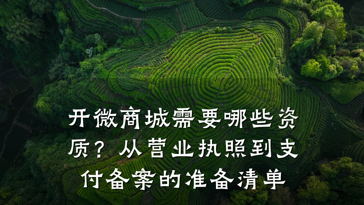 开微商城需要哪些资质?从营业执照到支付备案的准备清单