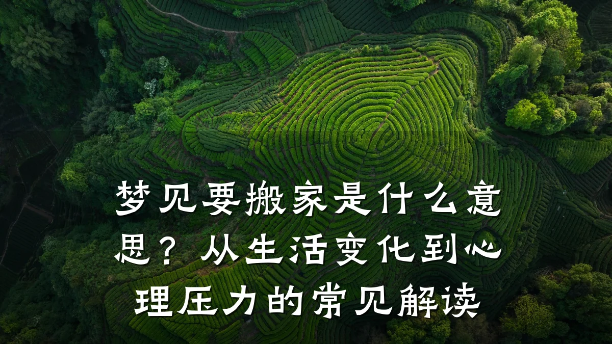 梦见要搬家是什么意思?从生活变化到心理压力的常见解读