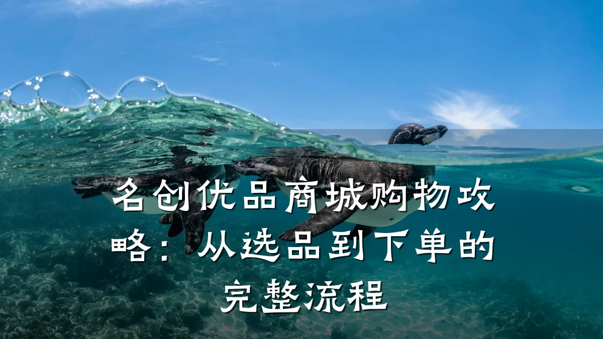 名创优品商城购物攻略：从选品到下单的完整流程