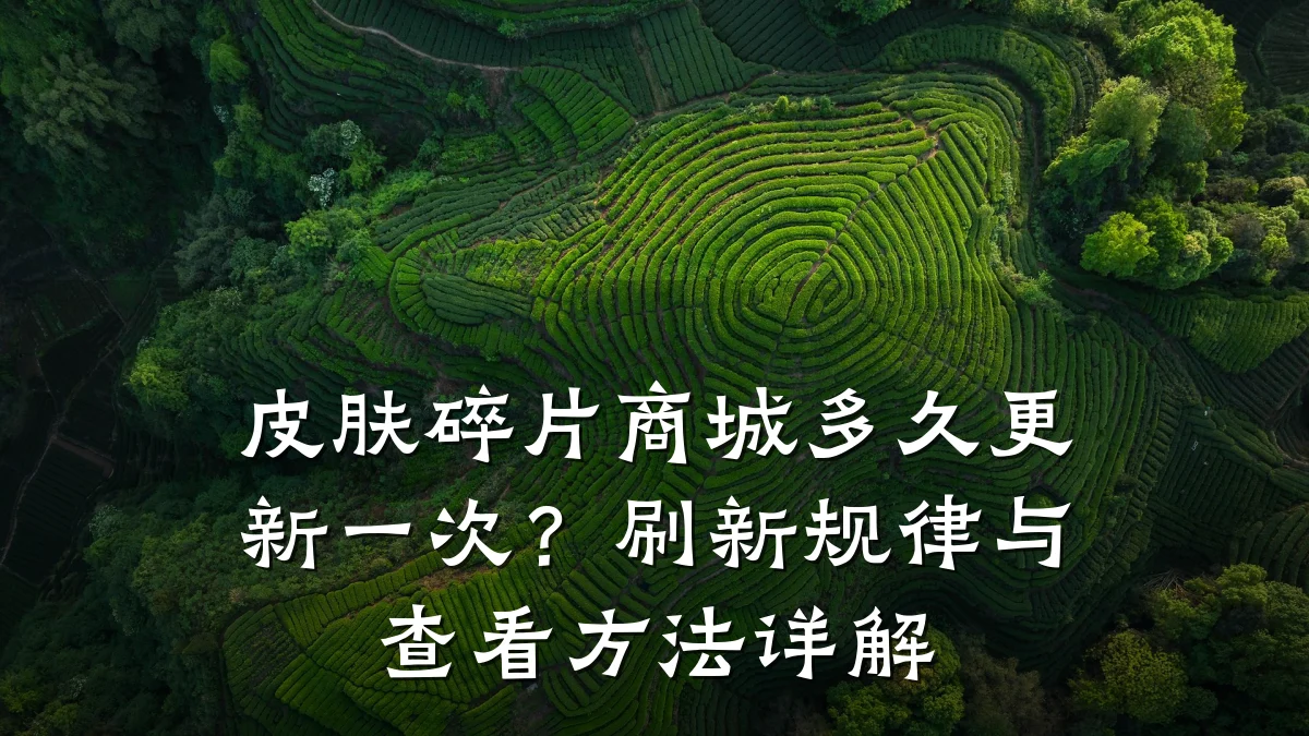 皮肤碎片商城多久更新一次?刷新规律与查看方法详解