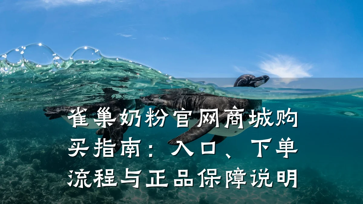 雀巢奶粉官网商城购买指南：入口、下单流程与正品保障说明