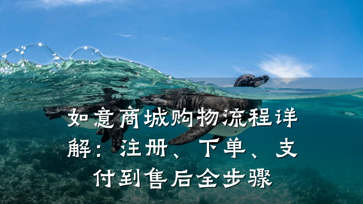 如意商城购物流程详解:注册、下单、支付到售后全步骤