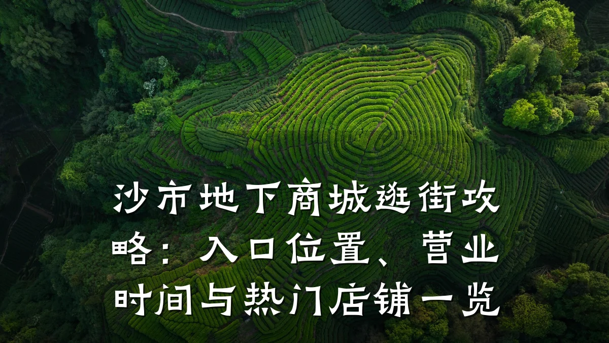 沙市地下商城逛街攻略:入口位置、营业时间与热门店铺一览