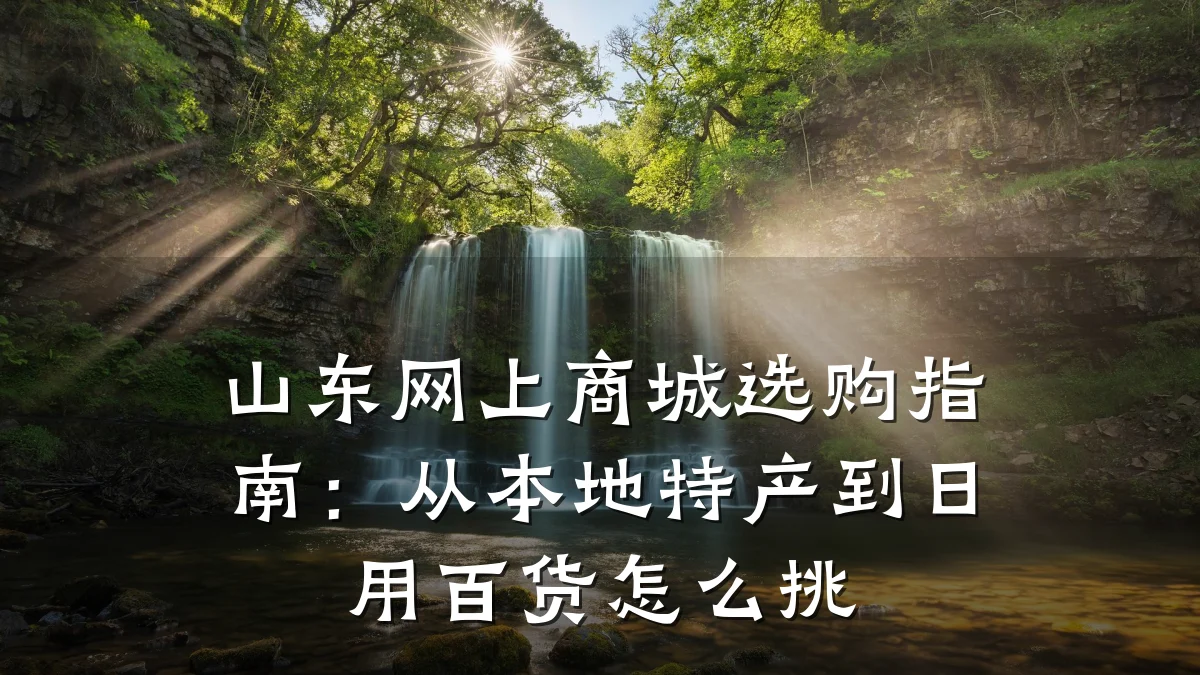 山东网上商城选购指南:从本地特产到日用百货怎么挑