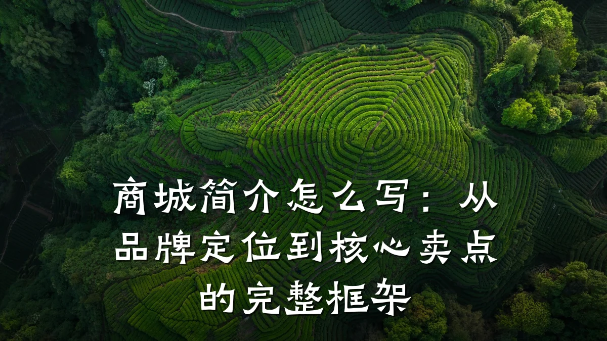 商城简介怎么写:从品牌定位到核心卖点的完整框架
