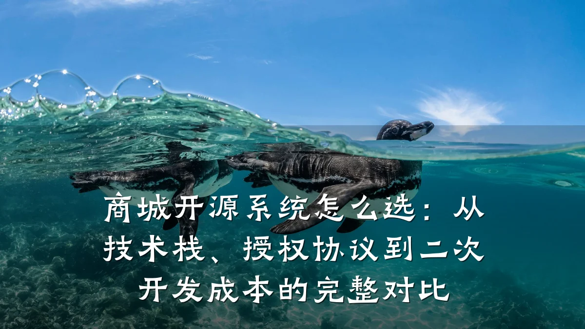 商城开源系统怎么选：从技术栈、授权协议到二次开发成本的完整对比