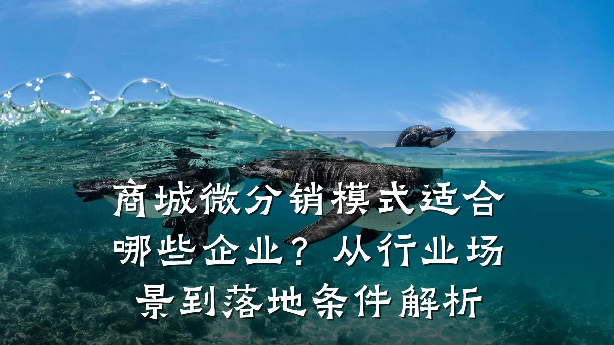 商城微分销模式适合哪些企业?从行业场景到落地条件解析