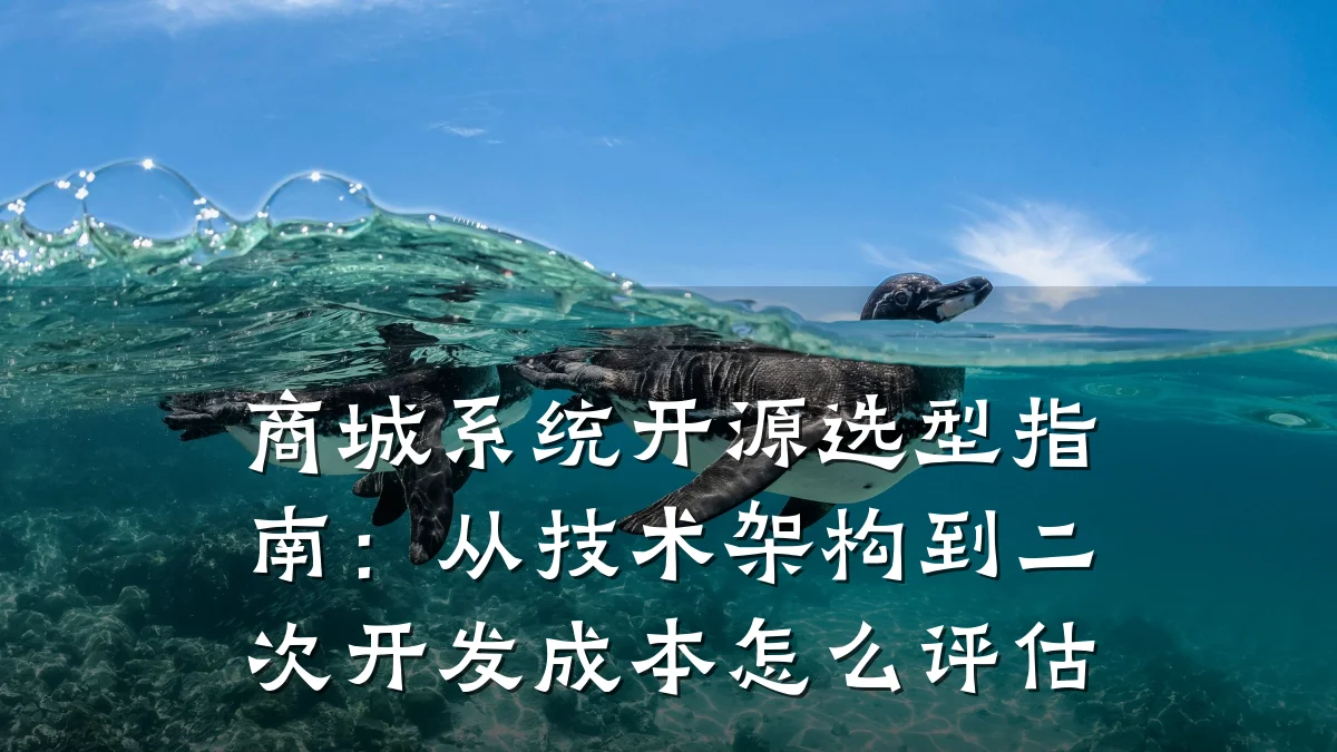 商城系统开源选型指南:从技术架构到二次开发成本怎么评估