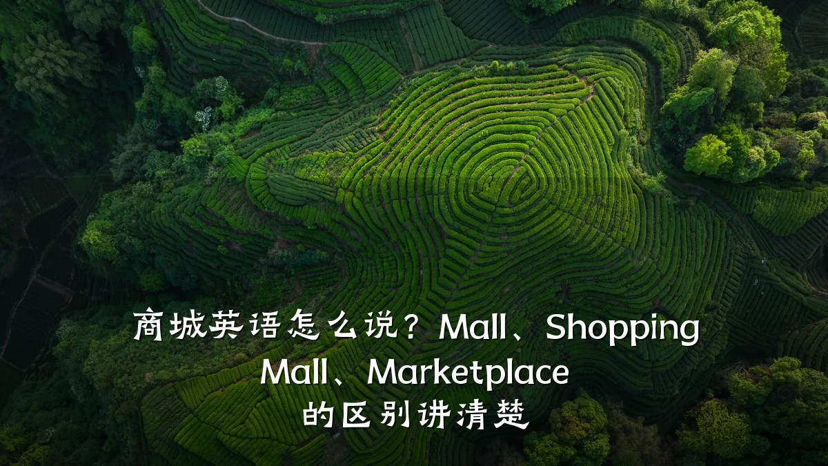 商城英语怎么说？Mall、Shopping Mall、Marketplace 的区别讲清楚