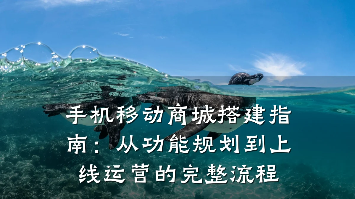 手机移动商城搭建指南：从功能规划到上线运营的完整流程