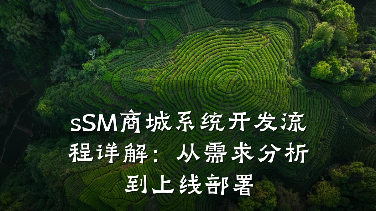 sSM商城系统开发流程详解:从需求分析到上线部署