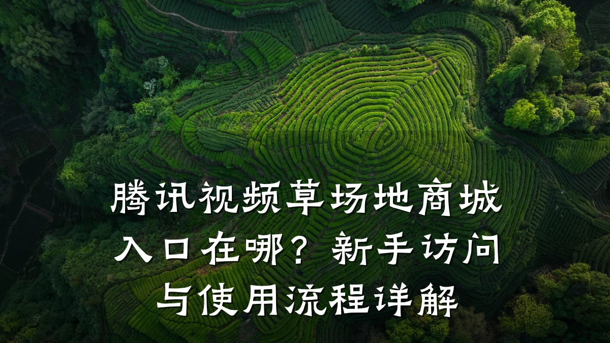 腾讯视频草场地商城入口在哪?新手访问与使用流程详解