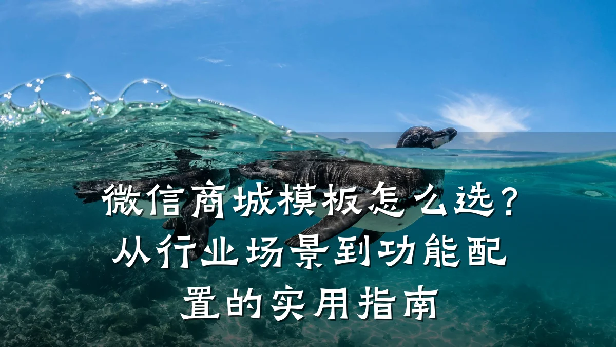 微信商城模板怎么选?从行业场景到功能配置的实用指南