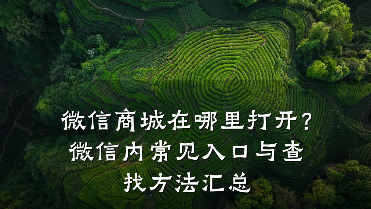 微信商城在哪里打开？微信内常见入口与查找方法汇总