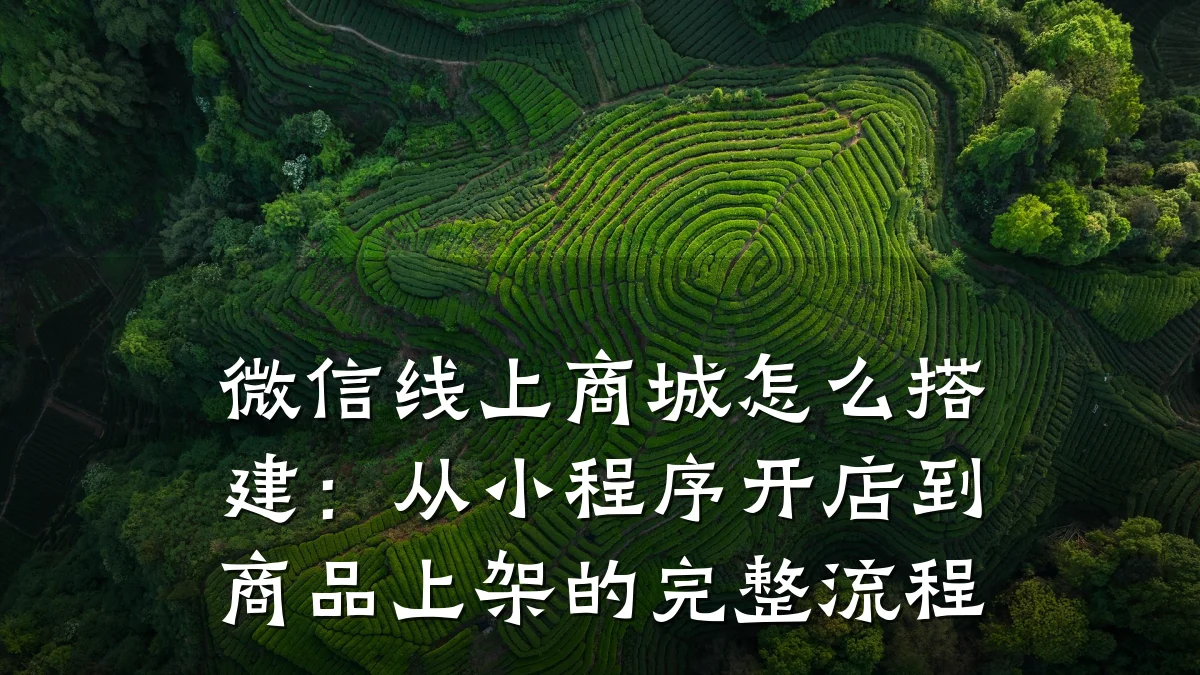 微信线上商城怎么搭建：从小程序开店到商品上架的完整流程