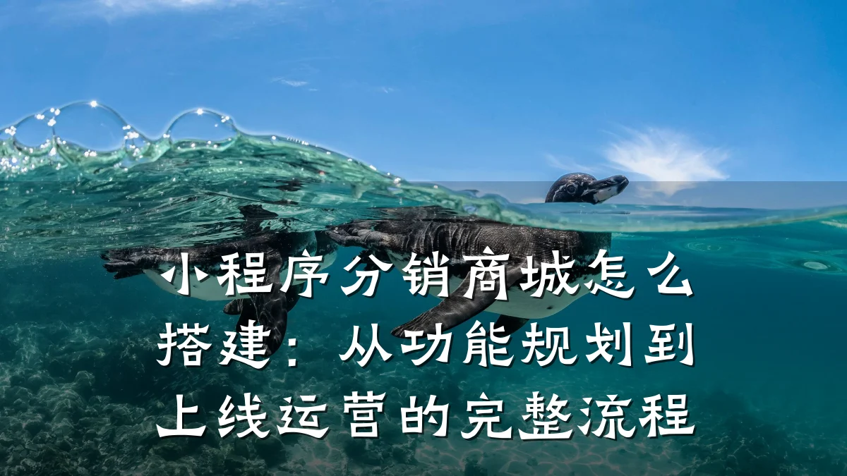 小程序分销商城怎么搭建:从功能规划到上线运营的完整流程