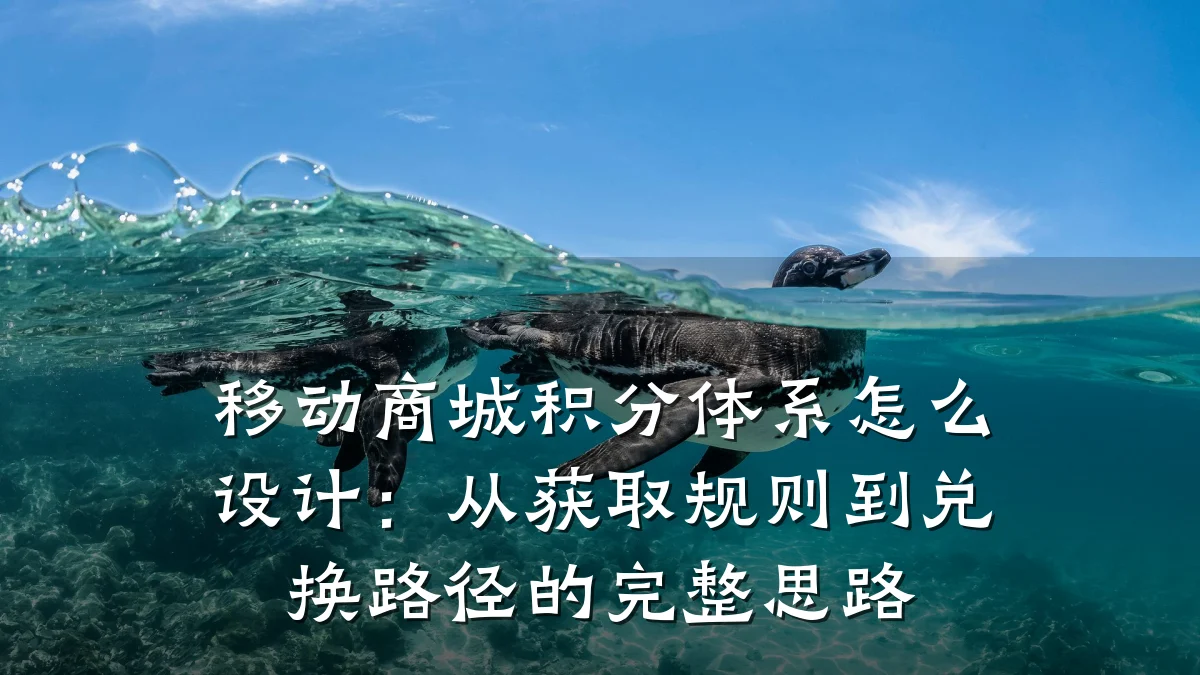 移动商城积分体系怎么设计：从获取规则到兑换路径的完整思路